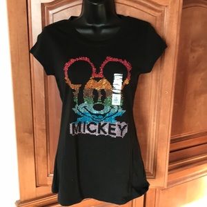 Rainbow Mickey Mouse Graphic T-Shirt